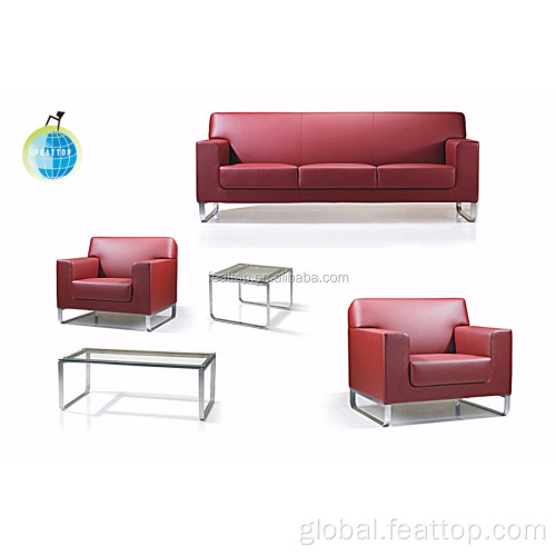modern office sofa Leather Furniture Office Sofa Waiting Set Lounge Sofa Factory